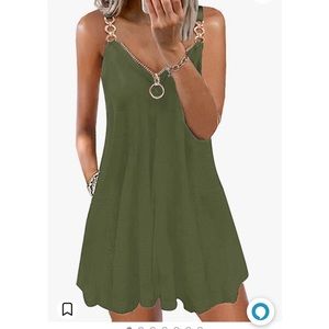 🆕 Summer Dress - Army Green with Gold Hardware 612